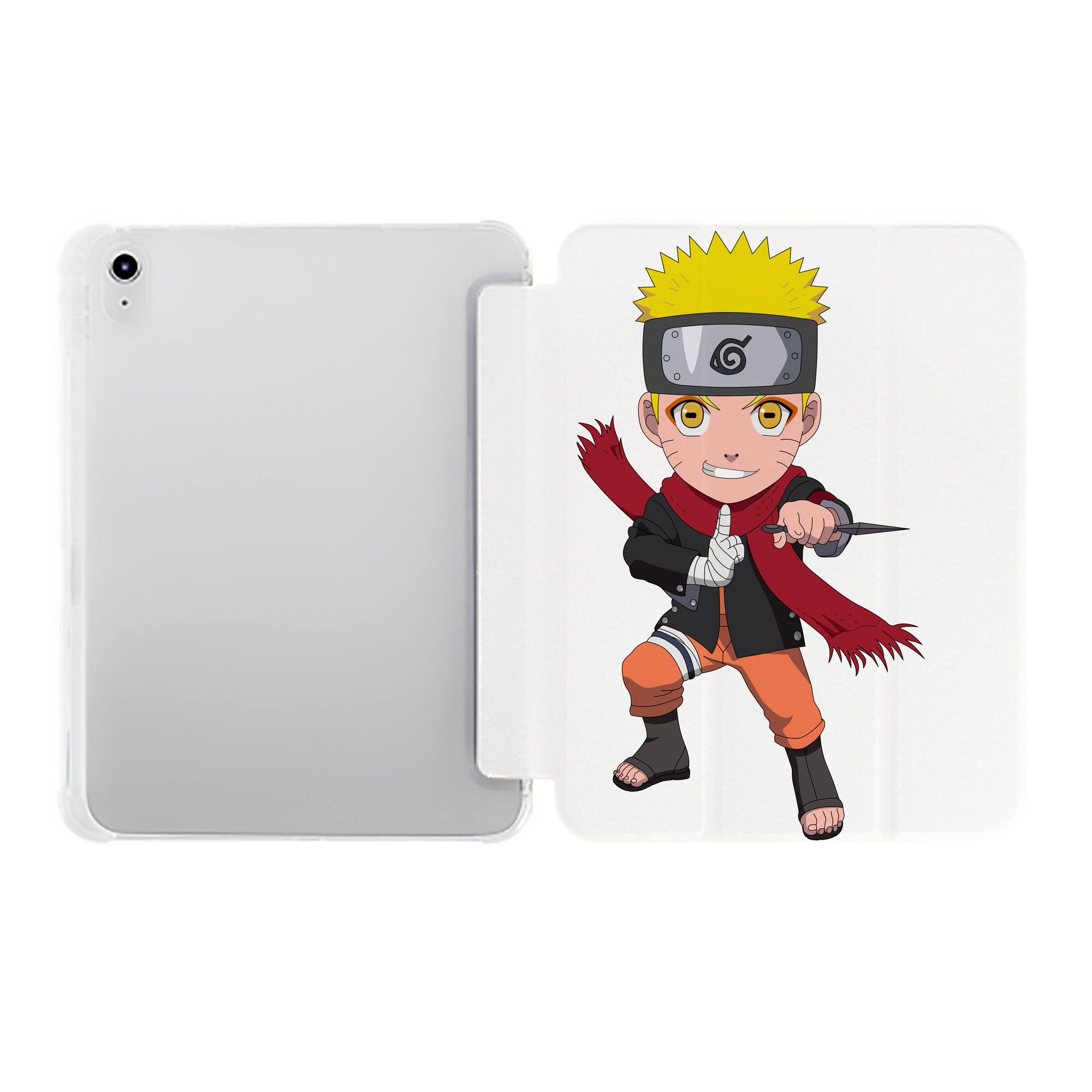 （画像用） NARUTO -ナルト- うずまき ナルト Uzumaki Naruto IPad ケース ペン収納付き 三つ折りスタンド PUレザー×シリコン 対応機種9.5/10.5/10.9インチ